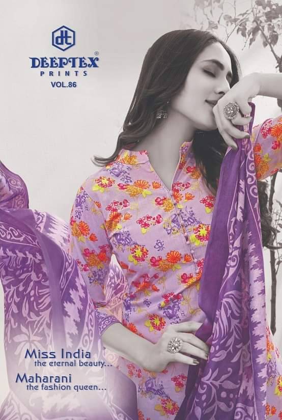 Miss India Vol-86 By Deeptex Prints 8601 To 8626 Series Beautiful Festive Suits Stylish Fancy Colorful Casual Wear & Ethnic Wear Cotton Print Dresses At Wholesale Price