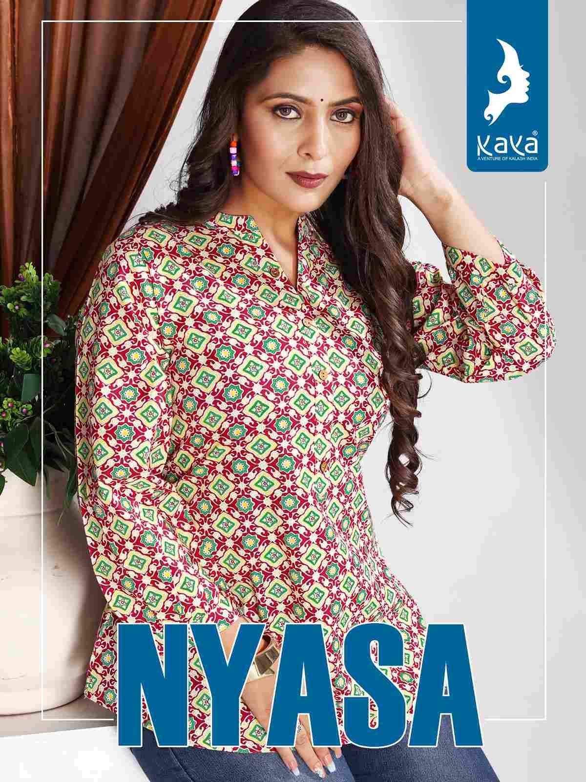 Nyasa By Kaya 01 To 06 Series Designer Stylish Fancy Colorful Beautiful Party Wear & Ethnic Wear Collection Cotton Tops At Wholesale Price