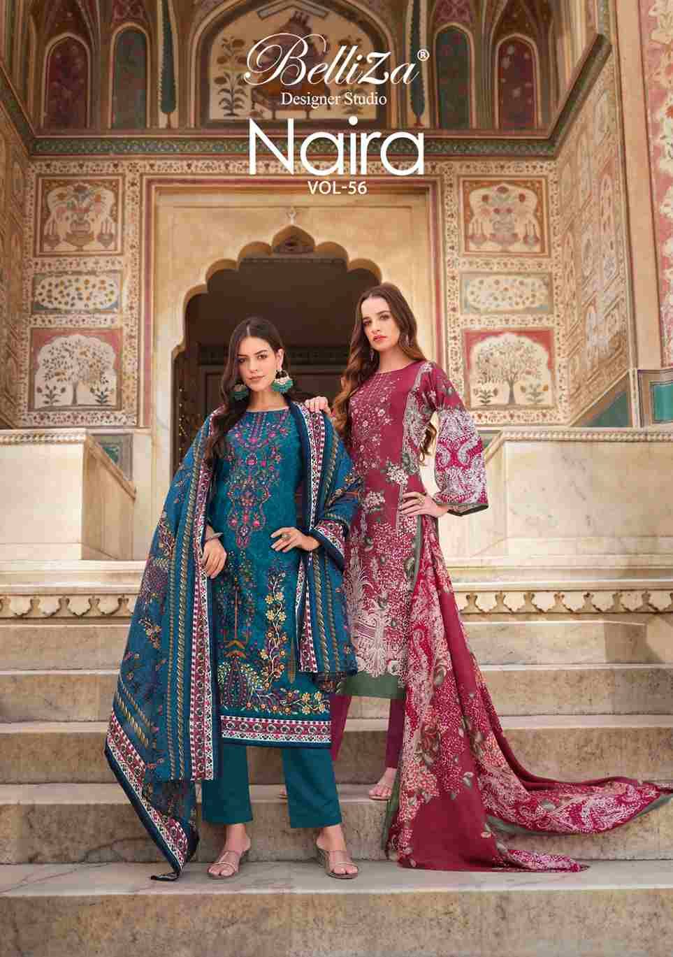 Naira Vol-56 By Belliza 929-001 To 929-008 Series Beautiful Festive Suits Stylish Fancy Colorful Casual Wear & Ethnic Wear Pure Cotton Print Dresses At Wholesale Price