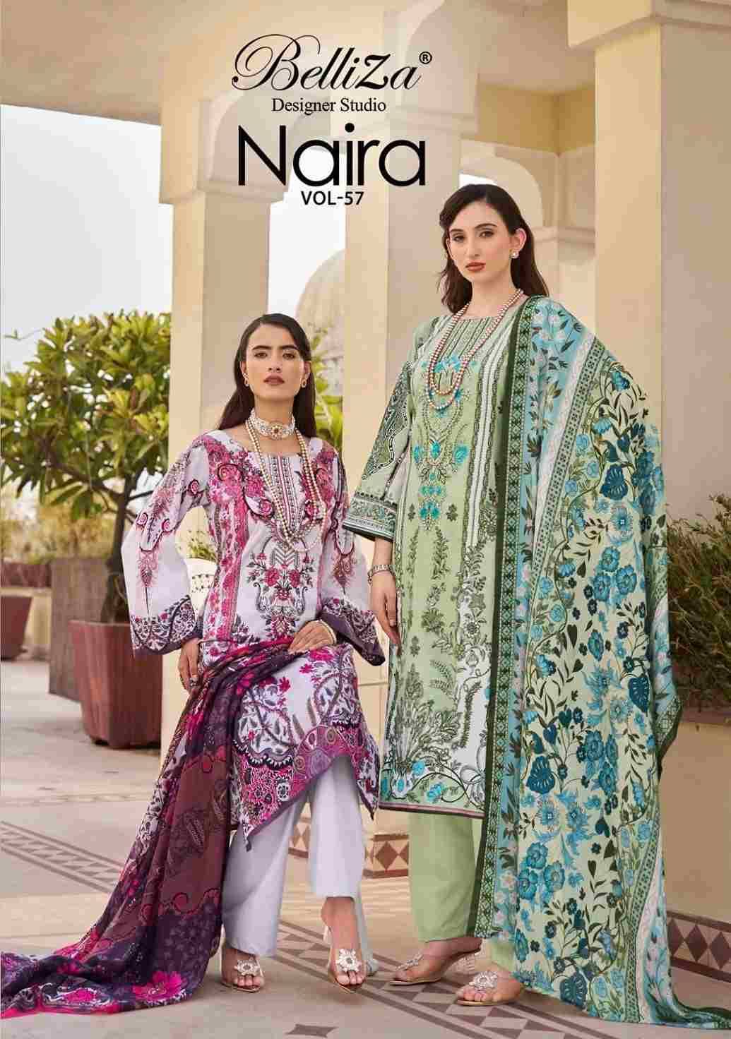 Naira Vol-57 By Belliza 930-001 To 930-008 Series Beautiful Festive Suits Stylish Fancy Colorful Casual Wear & Ethnic Wear Pure Cotton Print Dresses At Wholesale Price