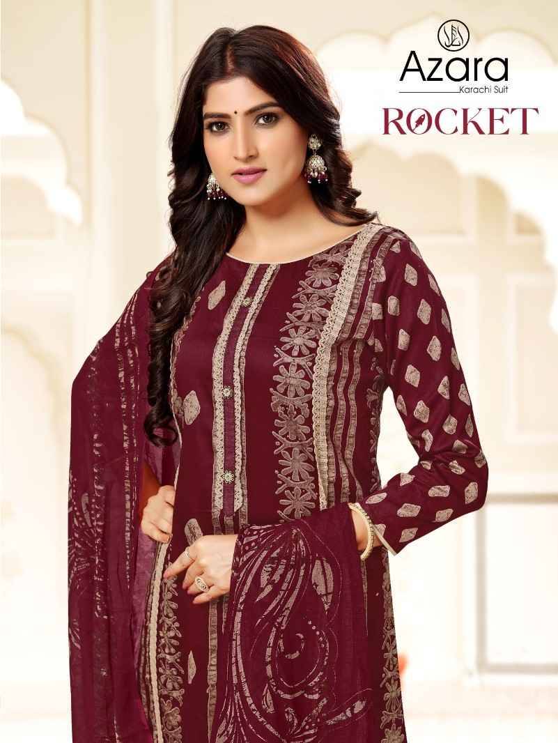 Rocket By Radhika Fashion 1047-A To 1047-D Series Beautiful Festive Suits Stylish Fancy Colorful Casual Wear & Ethnic Wear Jam Cotton Print Dresses At Wholesale Price