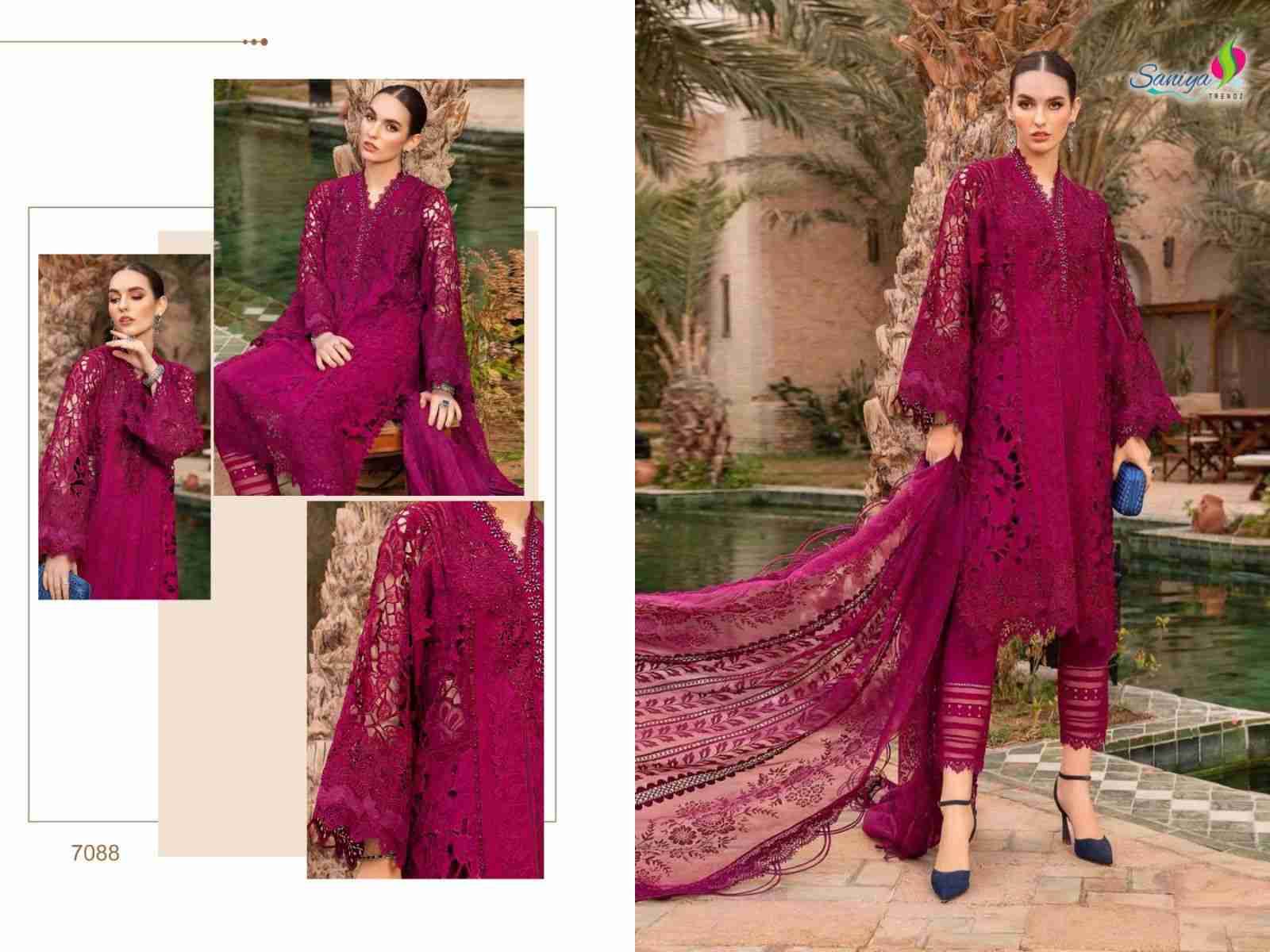 Saniya Trendz Hit Design 7088 By Saniya Trendz Beautiful Pakistani Suits Colorful Stylish Fancy Casual Wear & Ethnic Wear Cotton Embroidered Dresses At Wholesale Price