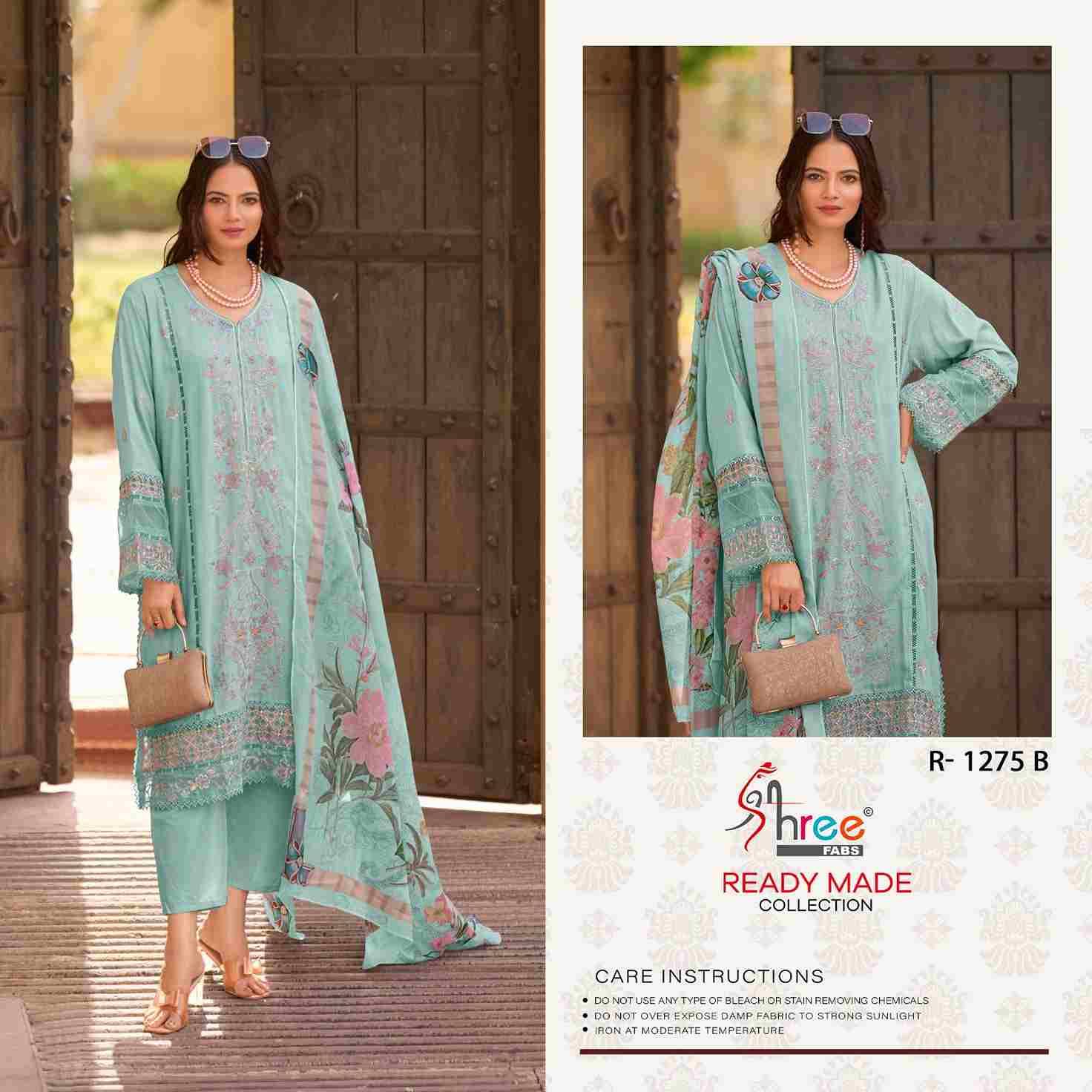 Shree Fabs Hit Design R-1275 Colours By Shree Fabs R-1275-A To R-1275-D Series Beautiful Pakistani Suits Stylish Fancy Colorful Party Wear & Occasional Wear Pure Viscose Lawn Cotton Embroidered Dresses At Wholesale Price