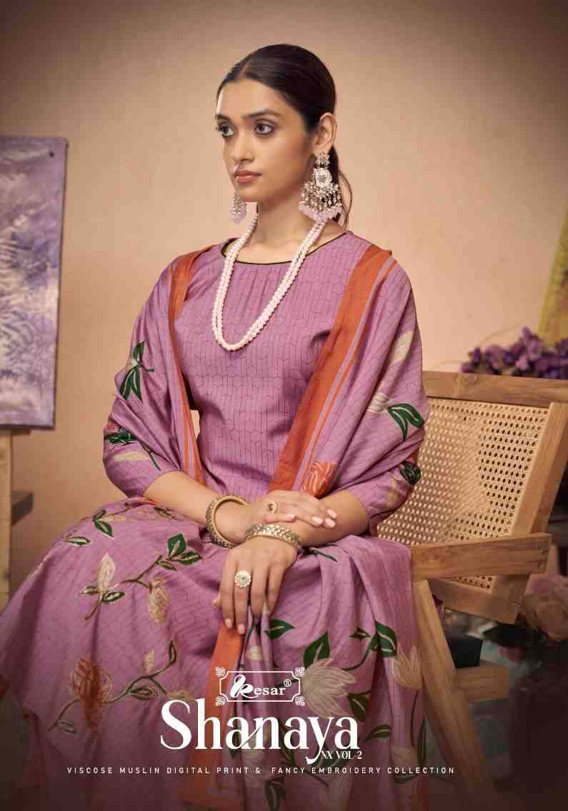 Shanaya Vol-2 Nx By Kesar 225-001 To 225-004 Series Indian Traditional Wear Collection Beautiful Stylish Fancy Colorful Party Wear & Occasional Wear Pure Muslin Viscose Sarees At Wholesale Price