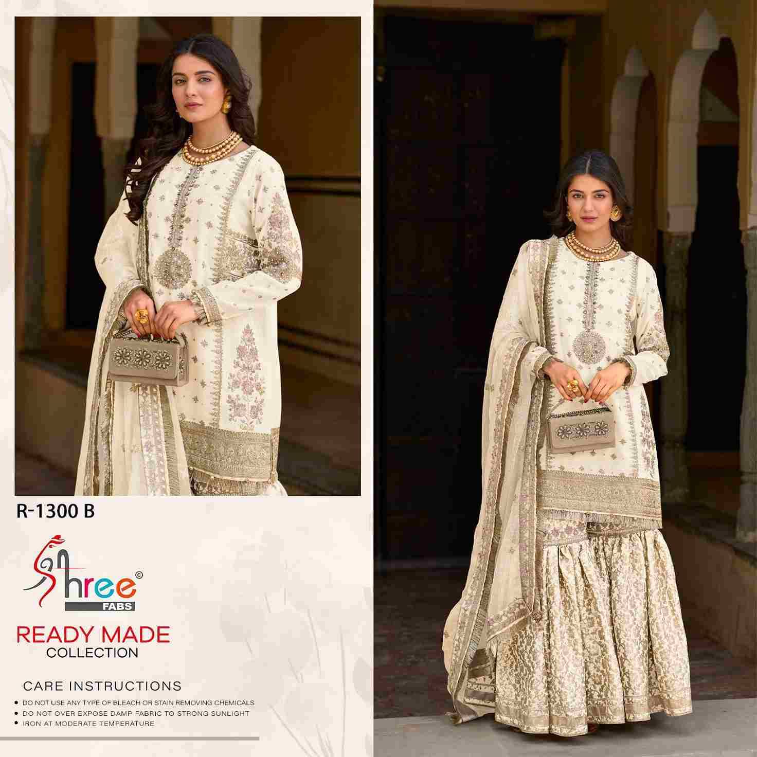 Shree Fabs Hit Design R-1300 Colours By Shree Fabs R-1300-A To R-1300-D Series Beautiful Pakistani Suits Stylish Fancy Colorful Party Wear & Occasional Wear Organza Embroidered Dresses At Wholesale Price