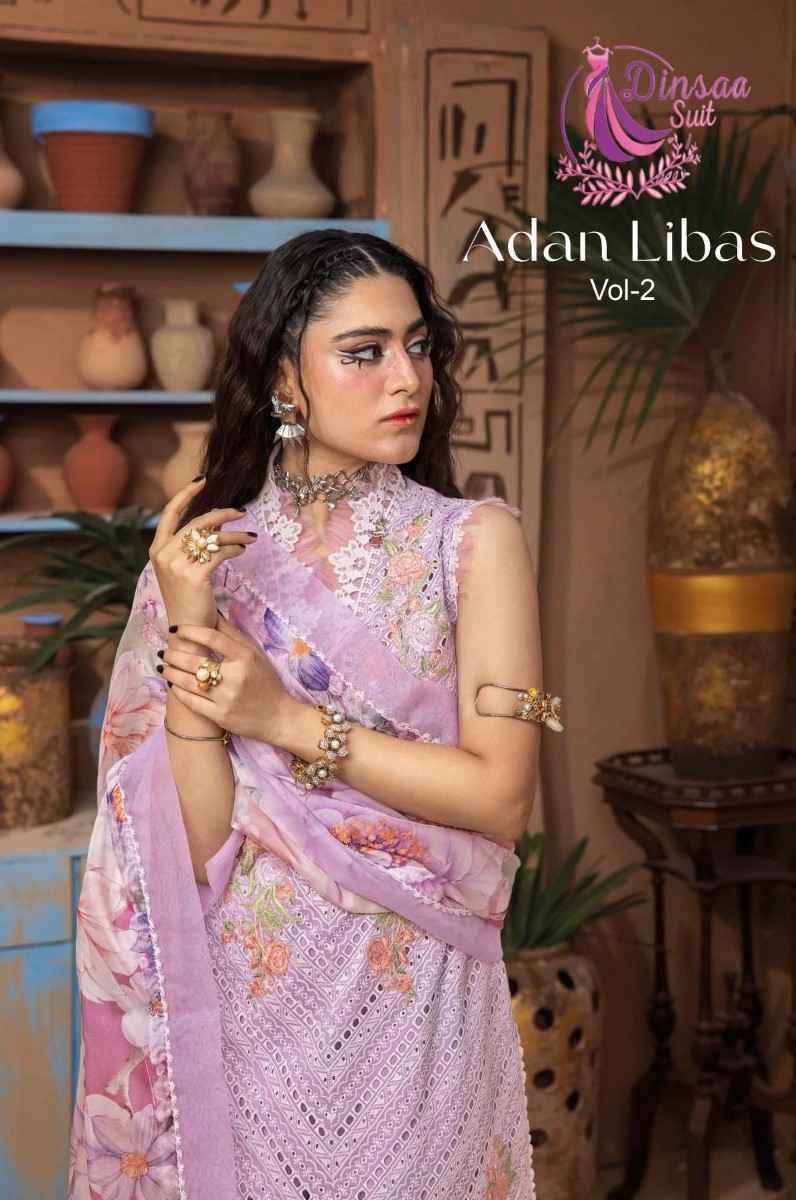 Adan Libas Vol-2 By Dinsaa Suits 267 To 269 Series Beautiful Pakistani Suits Stylish Fancy Colorful Party Wear & Occasional Wear Cotton Embroidered Dresses At Wholesale Price
