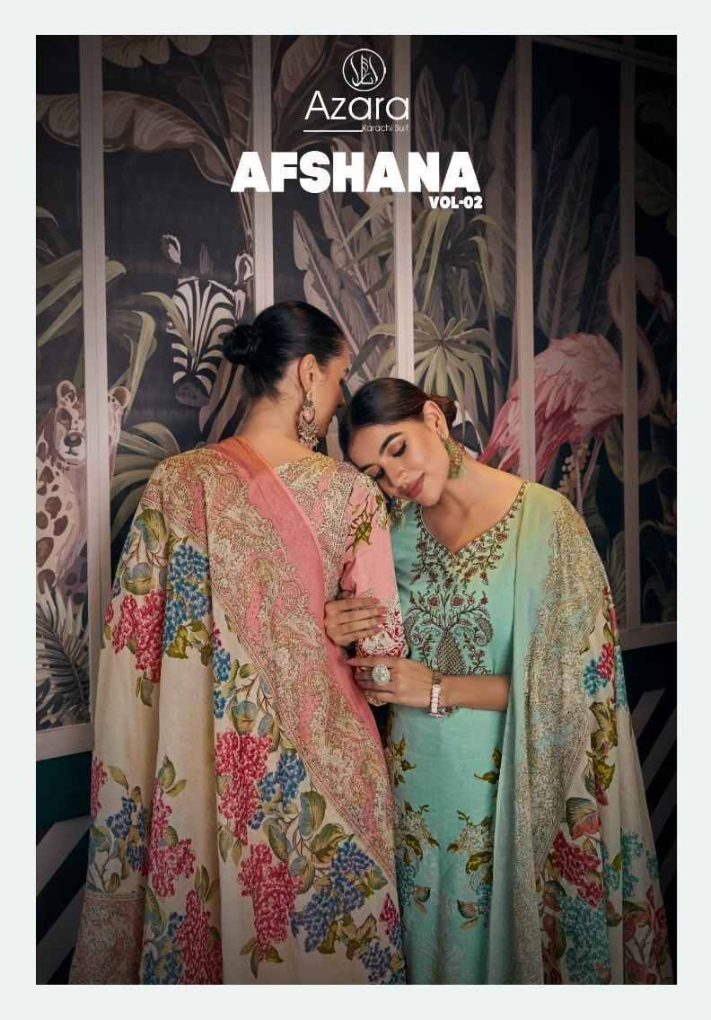 Afshana Vol-2 By Azara 89001 To 89006 Series Beautiful Festive Suits Colorful Stylish Fancy Casual Wear & Ethnic Wear Cambric Cotton Print Dresses At Wholesale Price