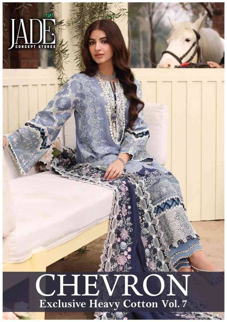 Chevron Vol-7 By Jade 61 To 66 Series Beautiful Festive Suits Stylish Fancy Colorful Casual Wear & Ethnic Wear Lawn Cotton Print Dresses At Wholesale Price