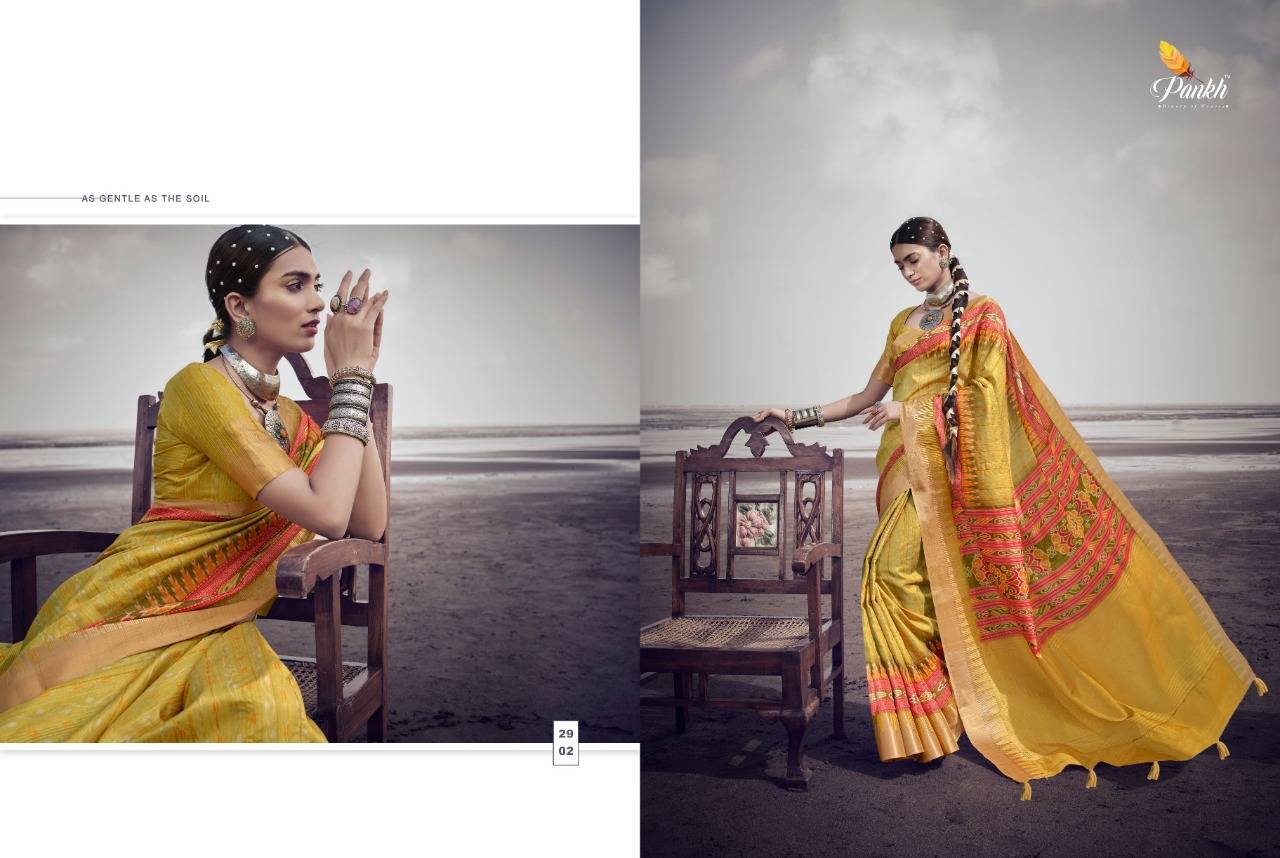 Chhapa Vol-1 By Pankh Creation 2901 To 2911 Series Indian Traditional Wear Collection Beautiful Stylish Fancy Colorful Party Wear & Occasional Wear Silk Sarees At Wholesale Price