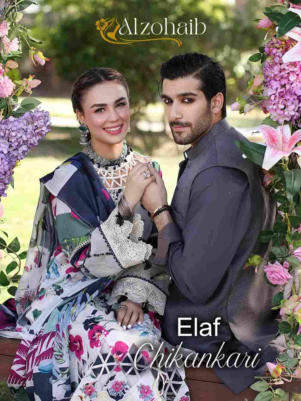 Elaf Chikankari Vol-1 By Alzohaib 1019-A To 1019-C Series Beautiful Pakistani Suits Colorful Stylish Fancy Casual Wear & Ethnic Wear Pure Cotton Dresses At Wholesale Price