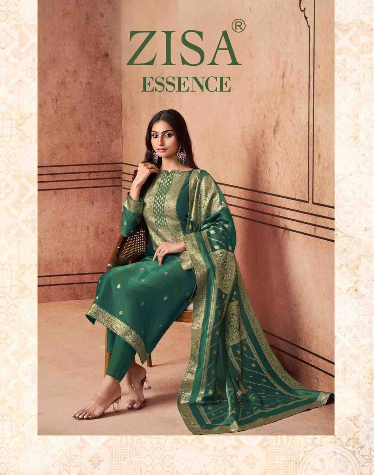 Essence By Zisa 15231 To 15235 Series Designer Festive Festive Suits Collection Beautiful Stylish Fancy Colorful Party Wear & Occasional Wear Silk Jacquard Dresses At Wholesale Price