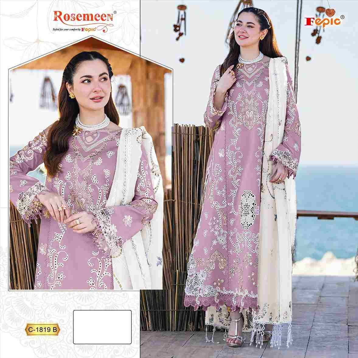 Fepic 1819 Colours By Fepic 1819-A To 1819-C Series Beautiful Pakistani Suits Colorful Stylish Fancy Casual Wear & Ethnic Wear Rayon Embroidered Dresses At Wholesale Price