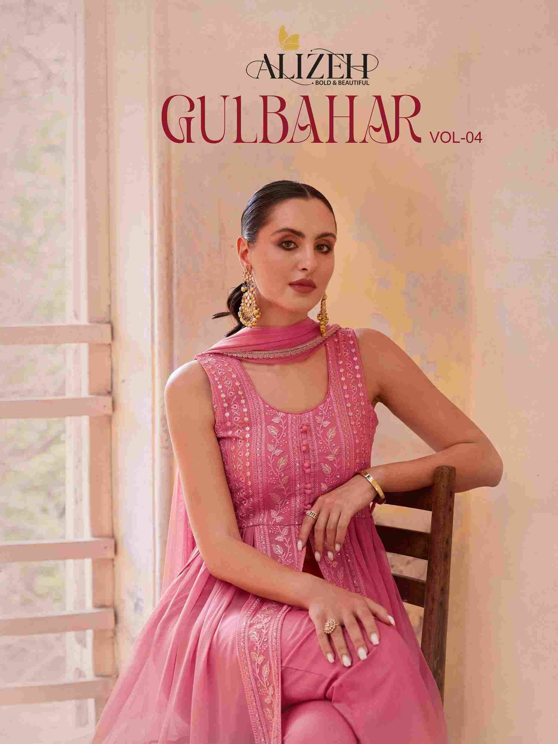 Gulbahar Vol-4 By Alizeh 6001 To 6005 Series Beautiful Suits Colorful Stylish Fancy Casual Wear & Ethnic Wear Georgette Embroidered Dresses At Wholesale Price