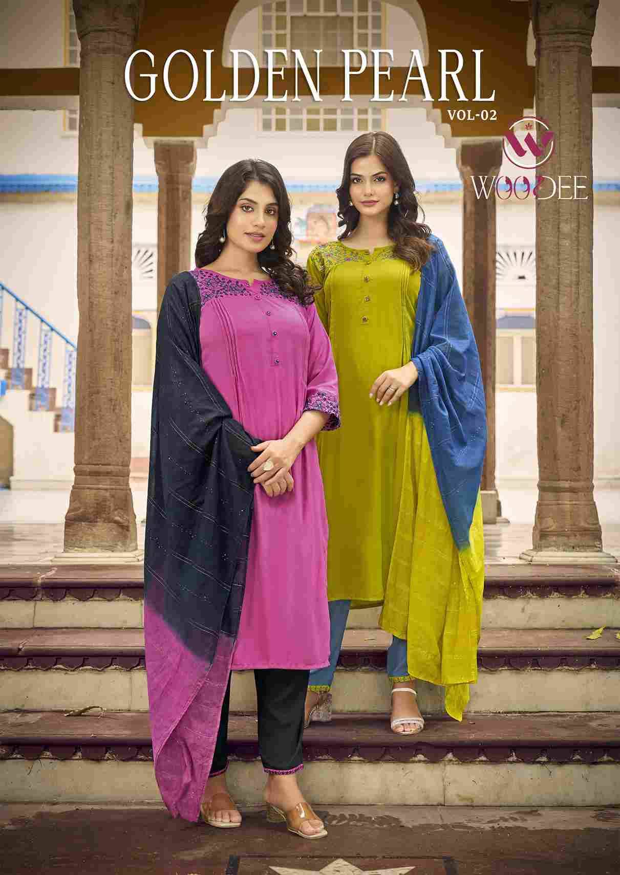 Golden Pearl Vol-2 By Woodee 2001 To 2006 Series Beautiful Stylish Festive Suits Fancy Colorful Casual Wear & Ethnic Wear & Ready To Wear Rayon Embroidered Dresses At Wholesale Price