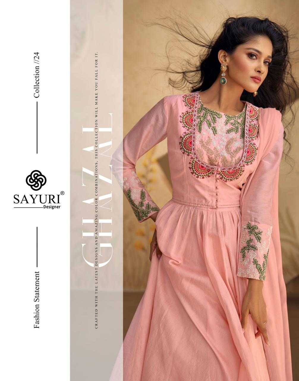 Ghazal By Sayuri 5552 To 5554 Series Beautiful Festive Suits Stylish Fancy Colorful Casual Wear & Ethnic Wear Pure Silk Dresses At Wholesale Price
