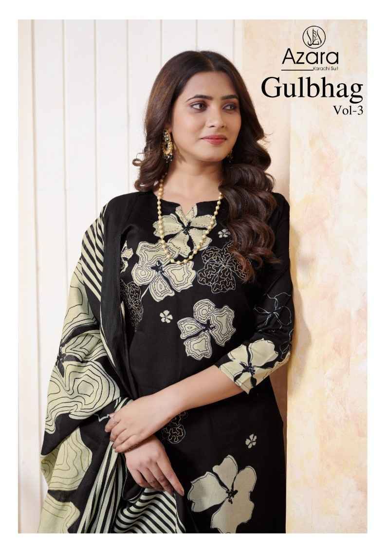 Gulbhag Vol-3 By Azara 7001 To 7006 Series Beautiful Festive Suits Colorful Stylish Fancy Casual Wear & Ethnic Wear Pure Jam Cotton Print Dresses At Wholesale Price