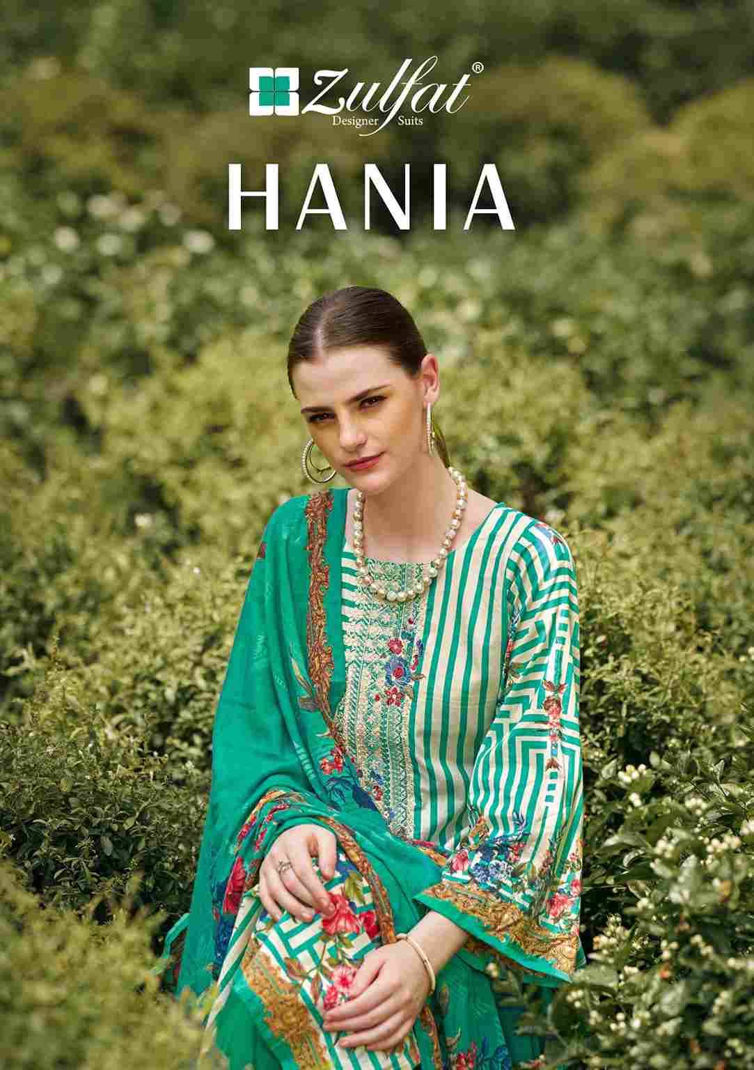 Hania By Zulfat 562-001 To 562-006 Series Beautiful Festive Suits Stylish Fancy Colorful Casual Wear & Ethnic Wear Pure Cotton Print Dresses At Wholesale Price