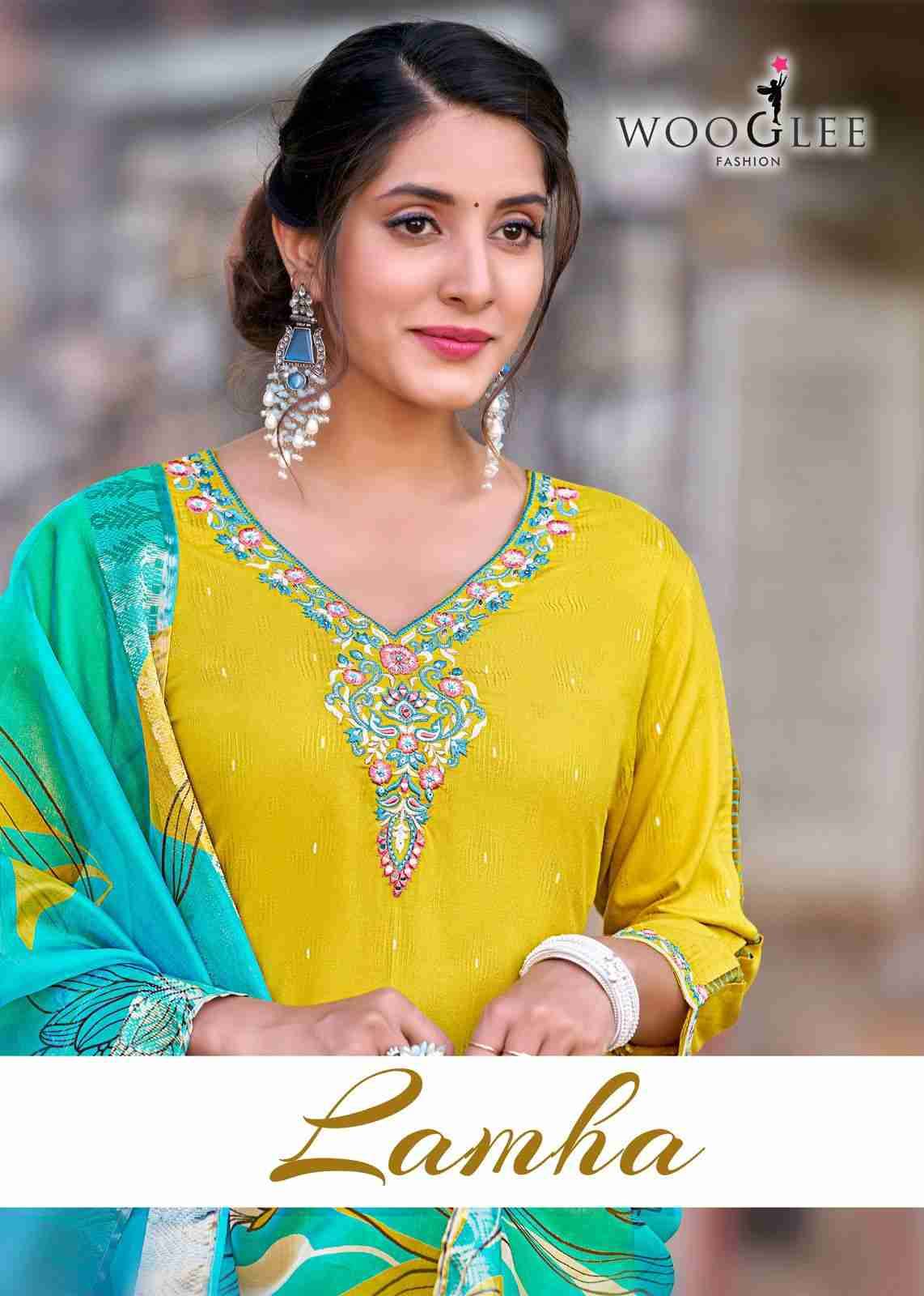 Lamha By Wooglee 1001 To 1004 Series Beautiful Festive Suits Colorful Stylish Fancy Casual Wear & Ethnic Wear Rayon Dresses At Wholesale Price