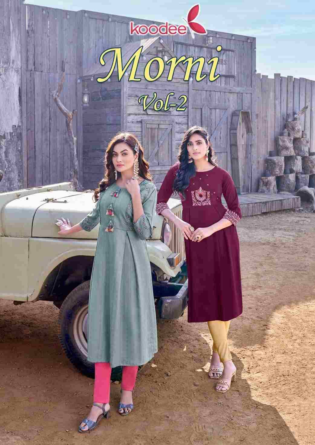 Morni Vol-2 By Koodee 2001 To 2006 Series Designer Stylish Fancy Colorful Beautiful Party Wear & Ethnic Wear Collection Rayon Print Kurtis At Wholesale Price