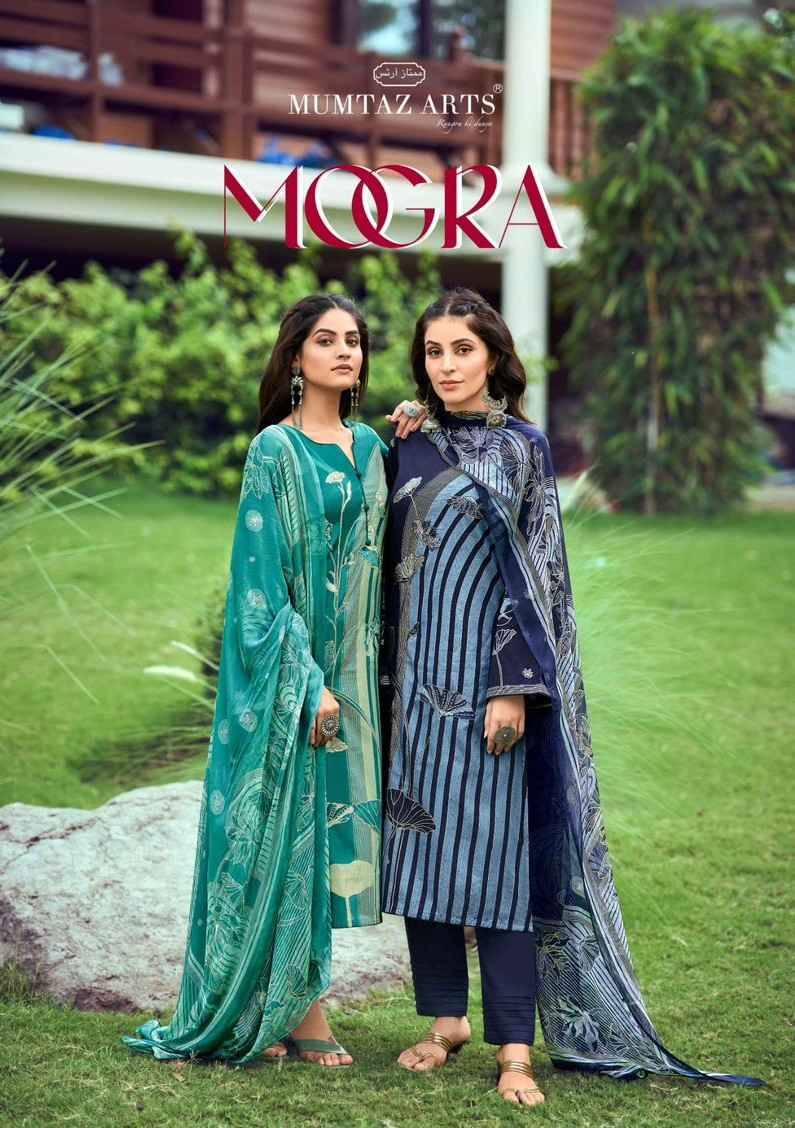 Mogra By Mumtaz Arts 12001 To 12004 Series Beautiful Stylish Festive Suits Fancy Colorful Casual Wear & Ethnic Wear & Ready To Wear Pure Cambric Cotton Print Dresses At Wholesale Price