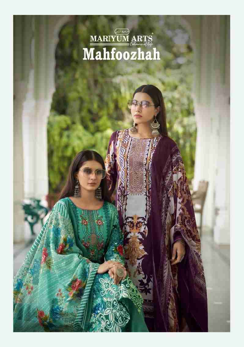 Mahfoozah By Mariyum Arts 96001 To 96006 Series Beautiful Festive Suits Stylish Fancy Colorful Casual Wear & Ethnic Wear Cambric Cotton Print Dresses At Wholesale Price