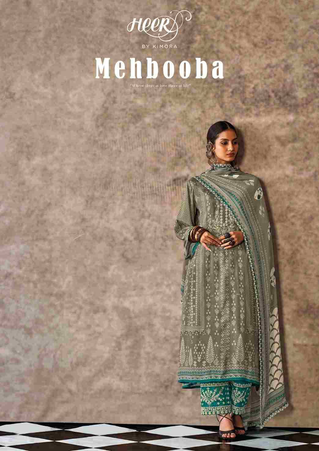 Mehbooba By Kimora Fashion 9381 To 9386 Series Beautiful Stylish Festive Suits Fancy Colorful Casual Wear & Ethnic Wear & Ready To Wear Pure Muslin Print With Embroidery Dresses At Wholesale Price