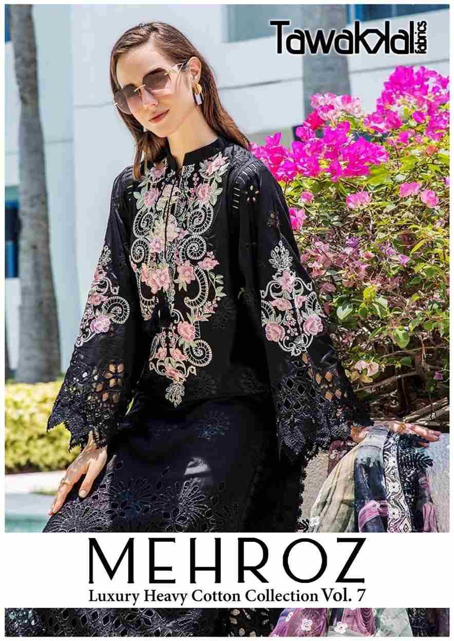 Mehroz Vol-7 By Tawakkal Fab 61 To 70 Series Designer Festive Suits Beautiful Stylish Fancy Colorful Party Wear & Occasional Wear Pure Cotton Dresses At Wholesale Price