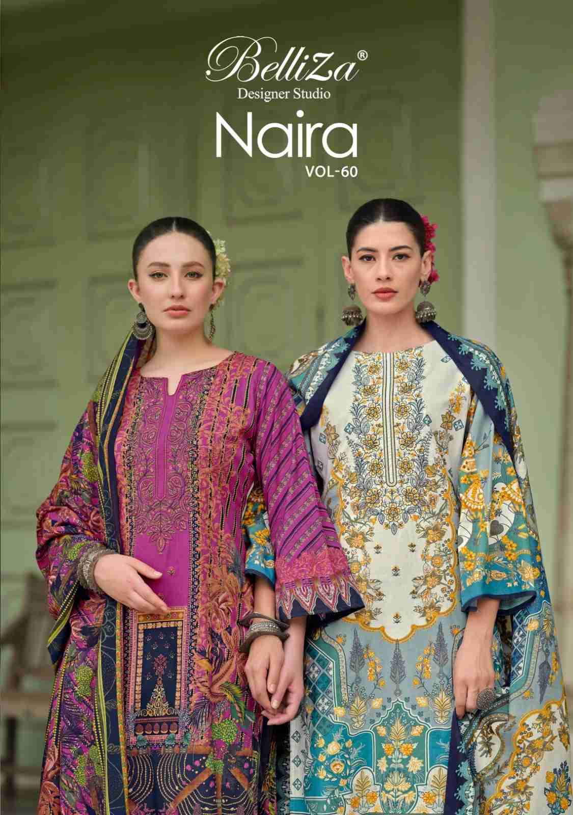 Naira Vol-60 By Belliza 938-001 To 938-008 Series Beautiful Festive Suits Stylish Fancy Colorful Casual Wear & Ethnic Wear Pure Cotton Print Dresses At Wholesale Price