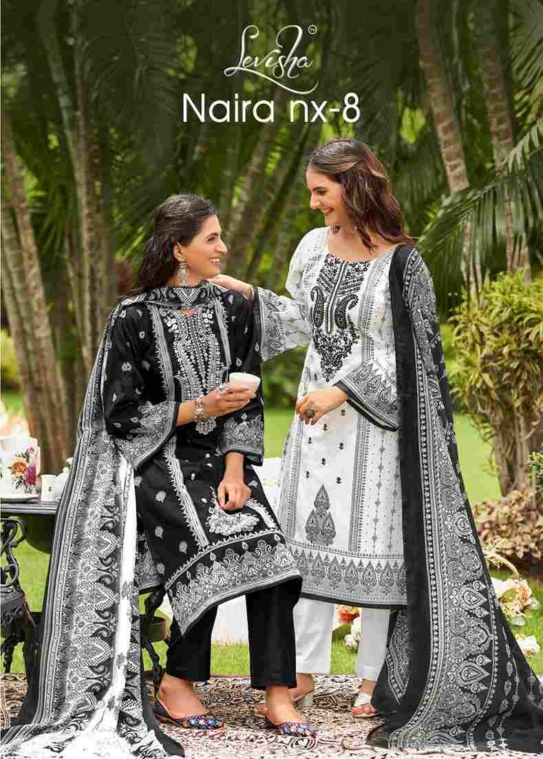 Naira Nx Vol-8 By Levisha 8013 To 8020 Series Festive Suits Beautiful Fancy Colorful Stylish Party Wear & Occasional Wear Cambric Lawn Cotton Print Dresses At Wholesale Price