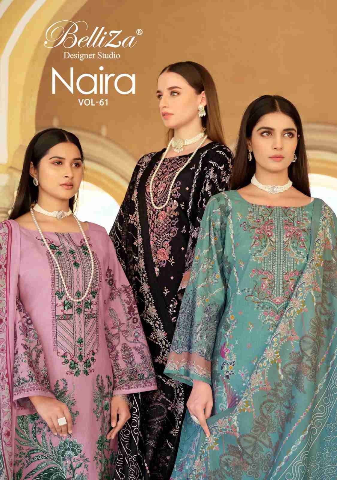 Naira Vol-61 By Belliza 939-001 To 939-008 Series Beautiful Festive Suits Stylish Fancy Colorful Casual Wear & Ethnic Wear Pure Cotton Print Dresses At Wholesale Price