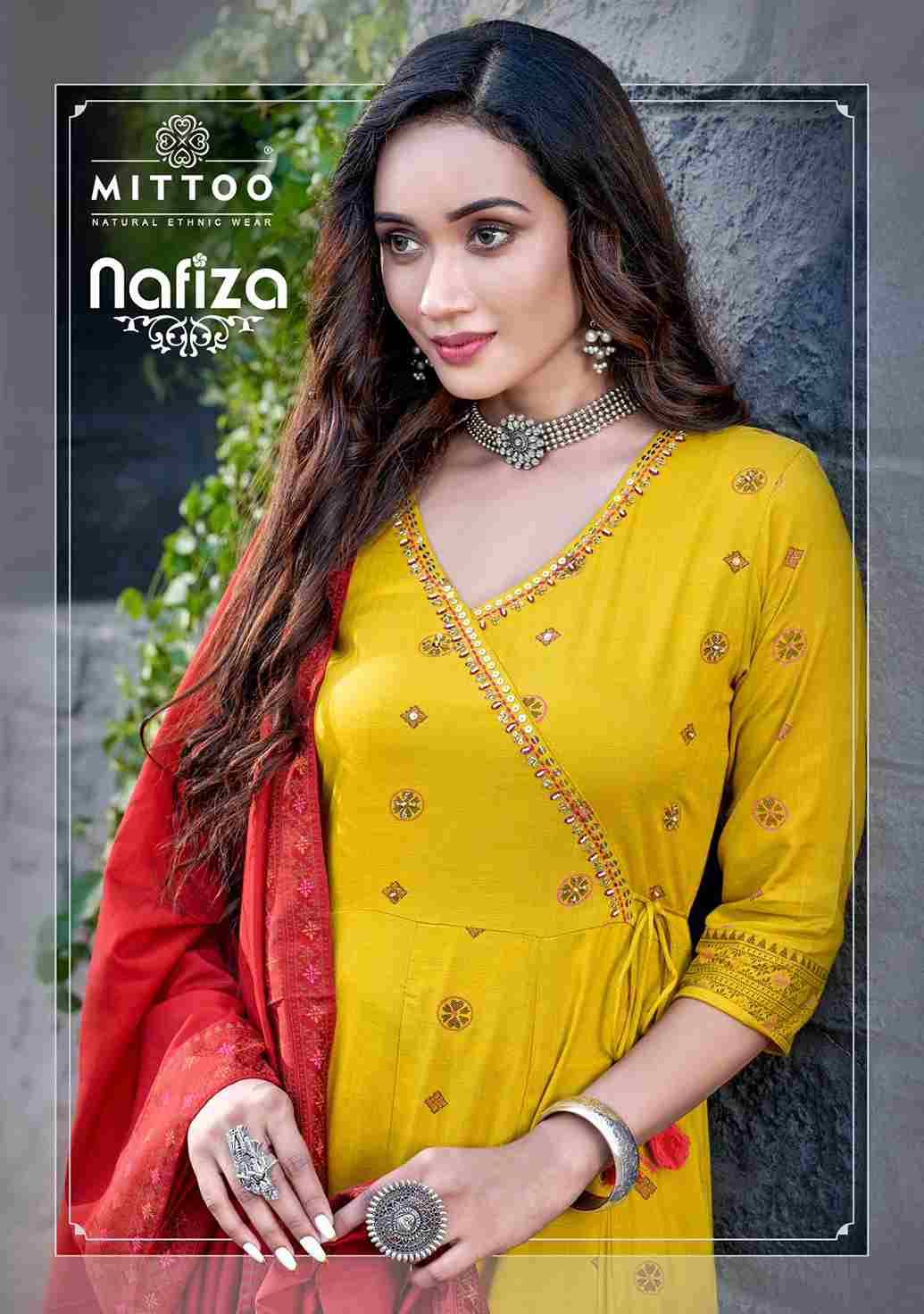 Nafiza By Mittoo 3001 To 3006 Series Beautiful Festive Suits Colorful Stylish Fancy Casual Wear & Ethnic Wear Rayon Slub Dresses At Wholesale Price