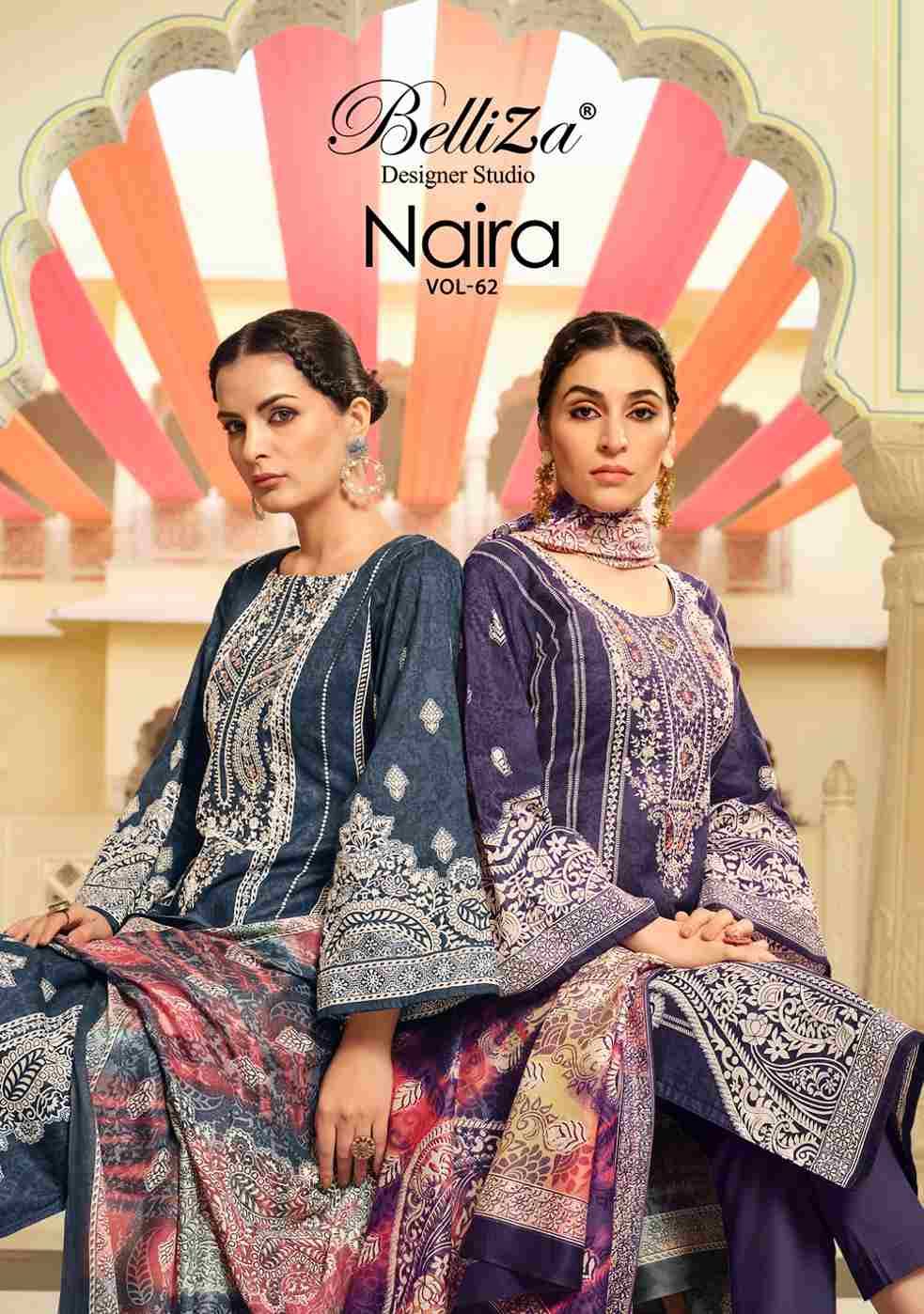 Naira Vol-62 By Belliza 940-001 To 940-008 Series Beautiful Festive Suits Stylish Fancy Colorful Casual Wear & Ethnic Wear Pure Cotton Print Dresses At Wholesale Price