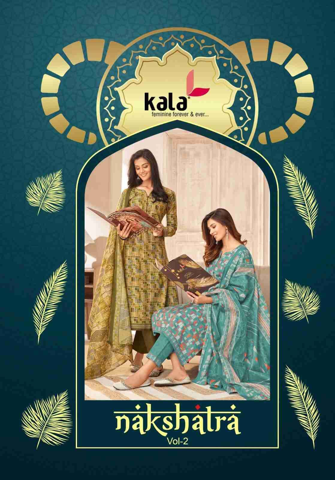 Nakshatra Vol-2 By Kala 6201-B To 6212-B Series Beautiful Festive Suits Colorful Stylish Fancy Casual Wear & Ethnic Wear Pure Cotton Print Dresses At Wholesale Price