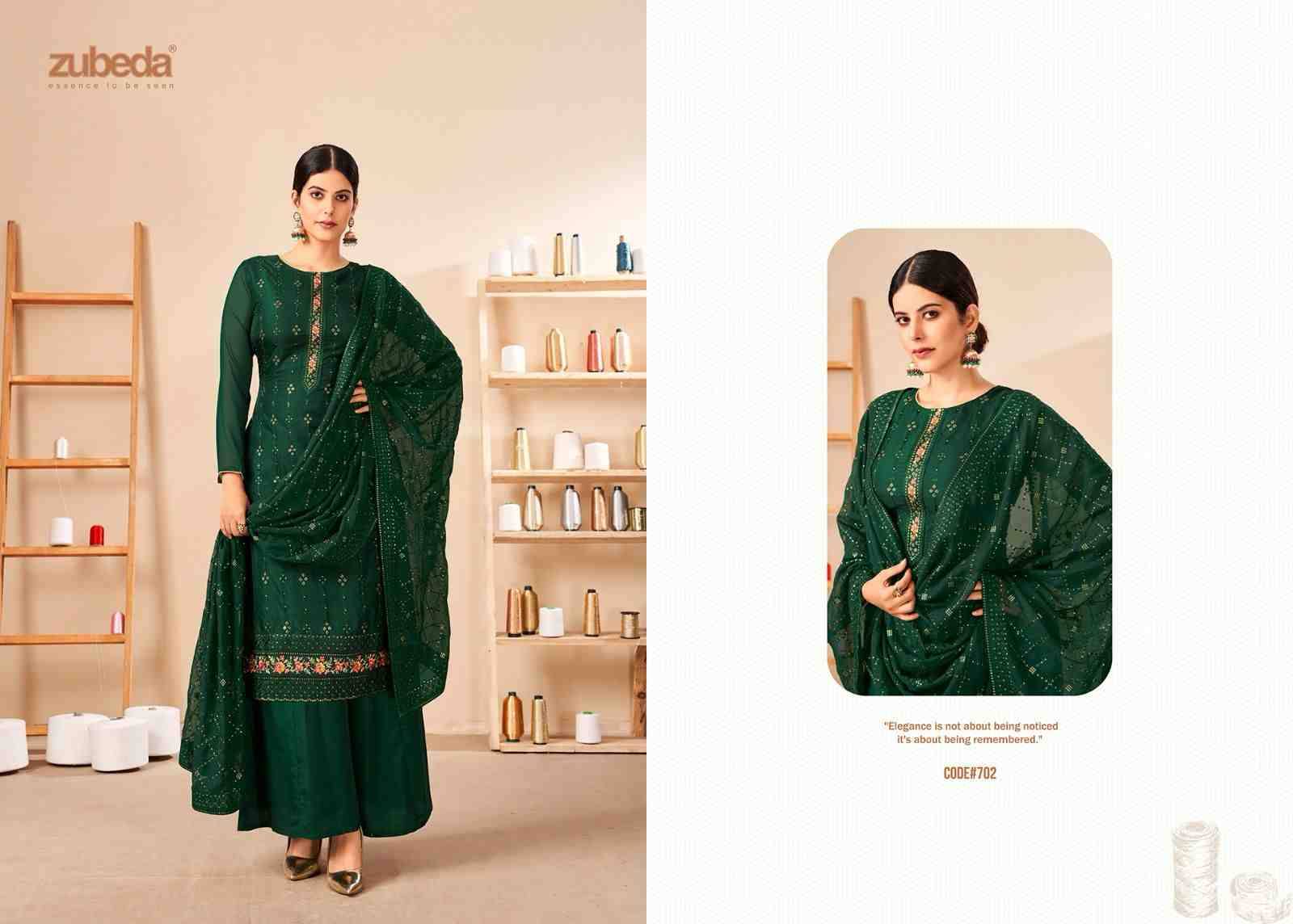 Nafisa By Zubeda 701 To 706 Series Beautiful Festive Suits Colorful Stylish Fancy Casual Wear & Ethnic Wear Organza With Work Dresses At Wholesale Price