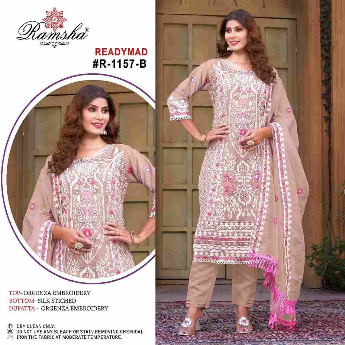 Ramsha 1157 Colours By Ramsha 1157-A To 1157-D Series Beautiful Pakistani Suits Colorful Stylish Fancy Casual Wear & Ethnic Wear Organza Dresses At Wholesale Price