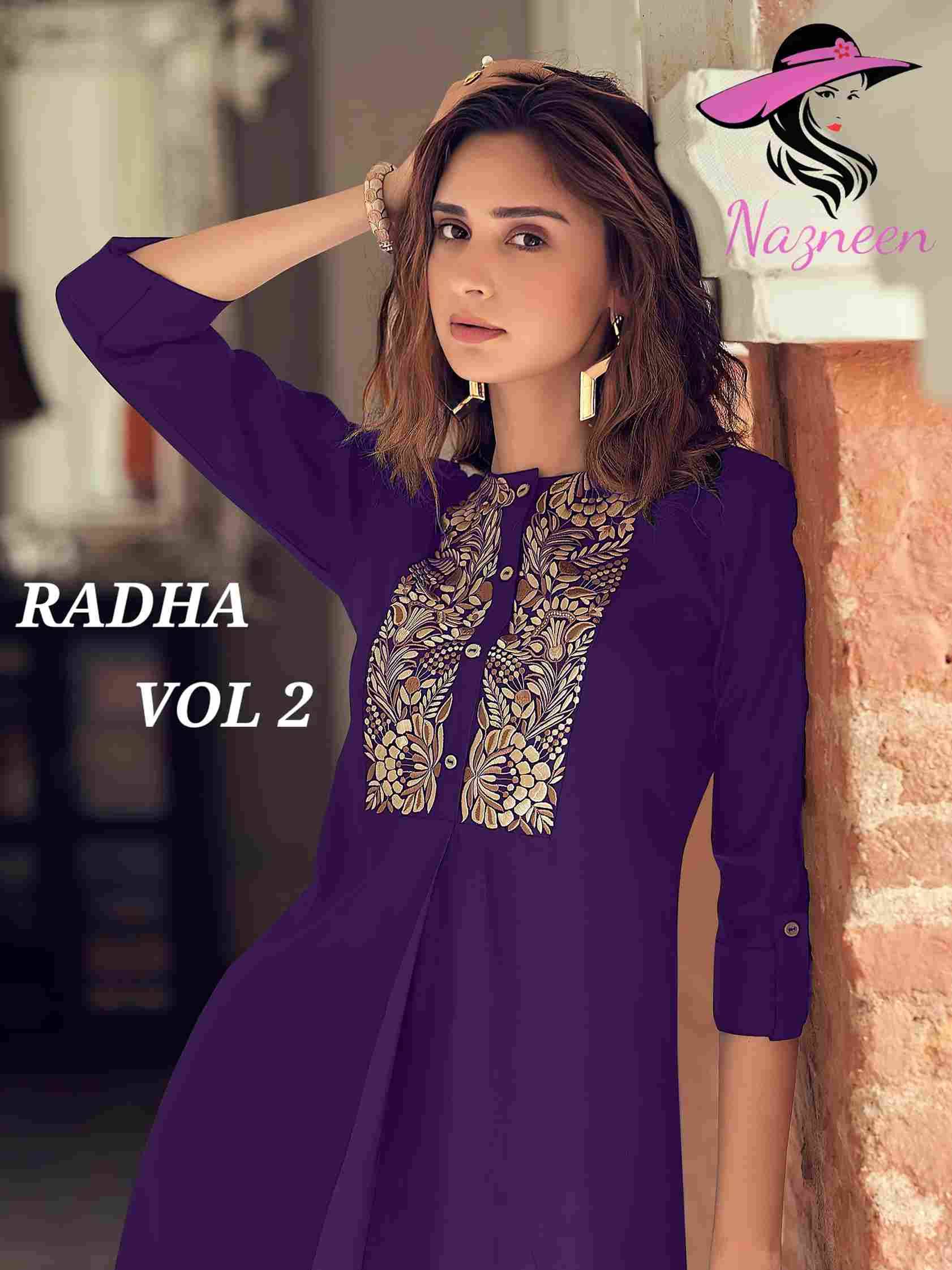 Radha Vol-2 By Nazneen 1747 To 1748 Series Designer Stylish Fancy Colorful Beautiful Party Wear & Ethnic Wear Collection Chanderi Tops With Bottom At Wholesale Price