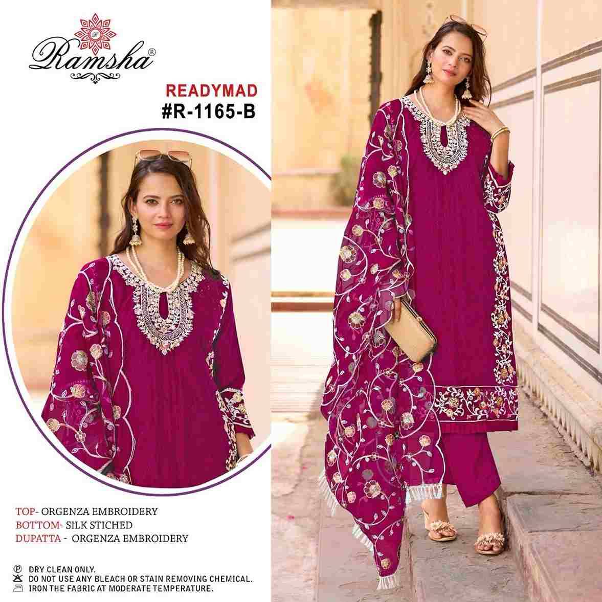 Ramsha 1165 Colours By Ramsha 1165-A To 1165-D Series Beautiful Pakistani Suits Colorful Stylish Fancy Casual Wear & Ethnic Wear Organza Dresses At Wholesale Price