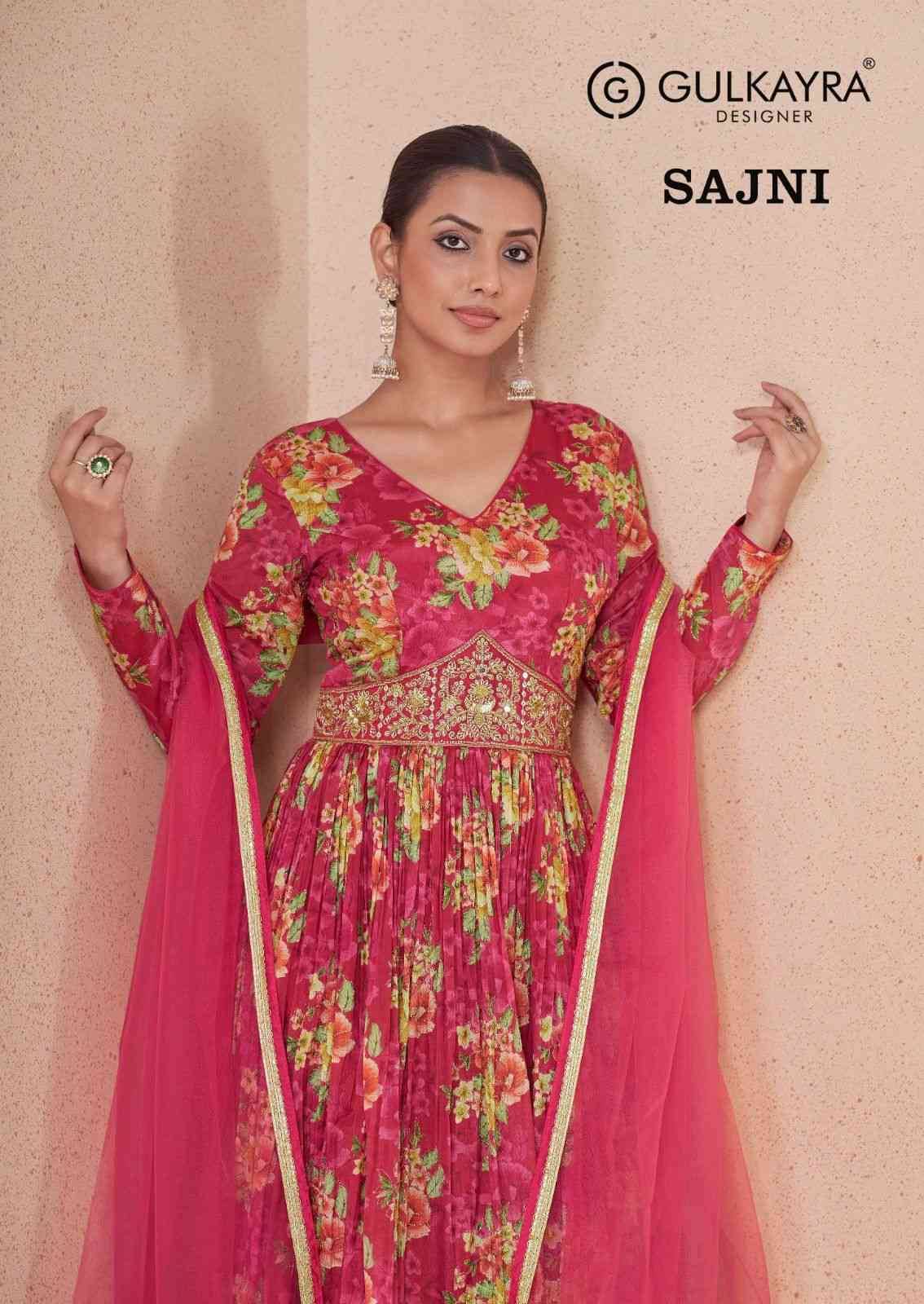 Sajni By Gulkayra Designer 7468-A To 7468-D Series Designer Stylish Fancy Colorful Beautiful Party Wear & Ethnic Wear Collection Fancy Gowns With Dupatta At Wholesale Price
