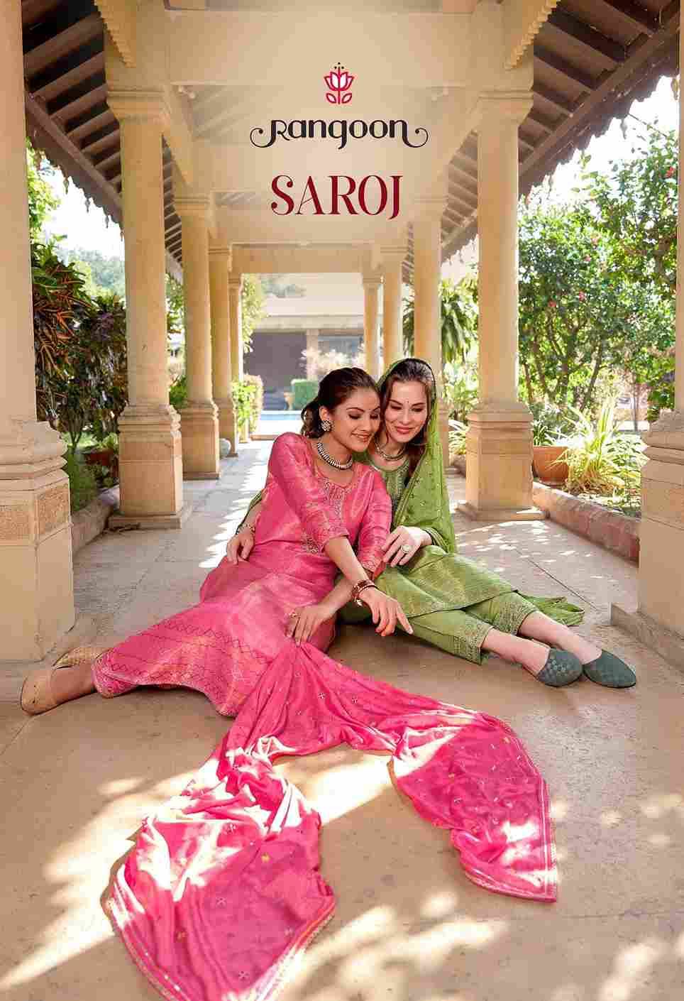 Saroj By Rangoon 5001 To 5004 Series Beautiful Stylish Festive Suits Fancy Colorful Casual Wear & Ethnic Wear & Ready To Wear Pure Viscose Dresses At Wholesale Price