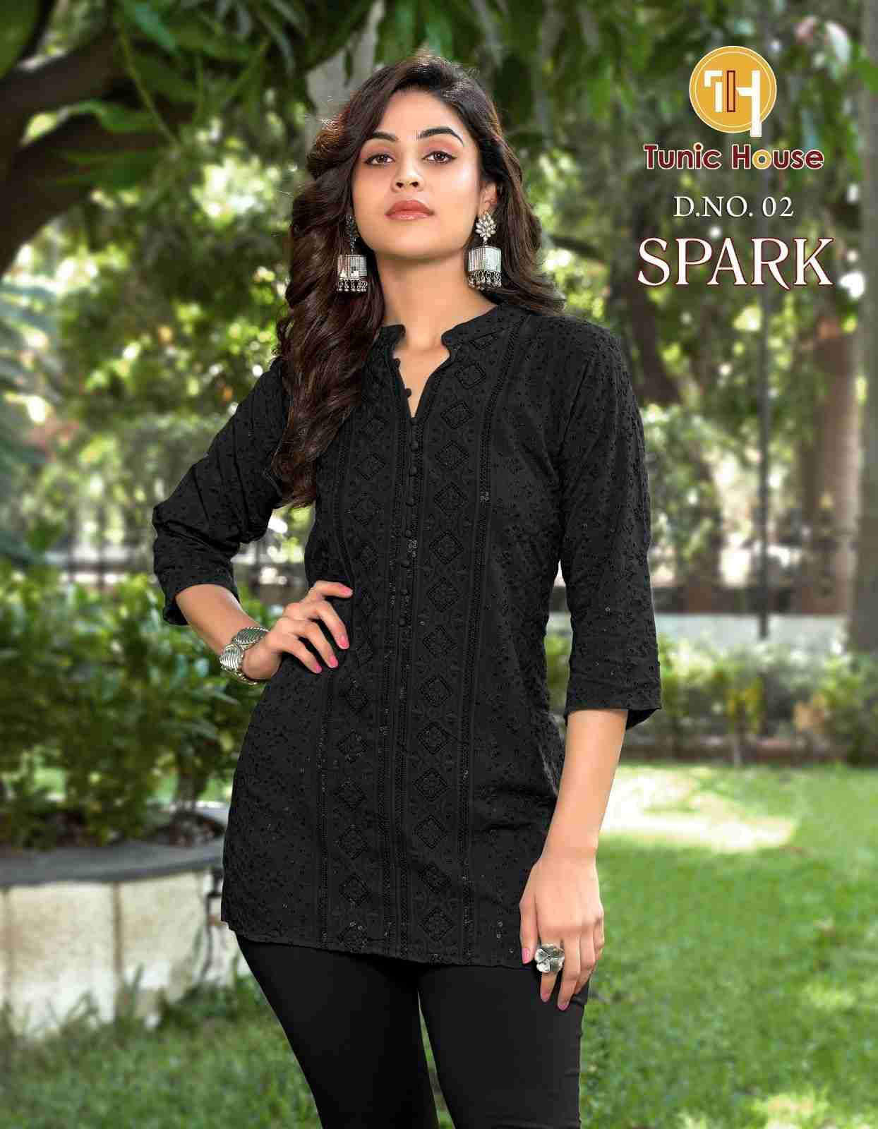 Spark By Tunic House Designer Stylish Fancy Colorful Beautiful Party Wear & Ethnic Wear Collection Viscose Rayon Tops At Wholesale Price