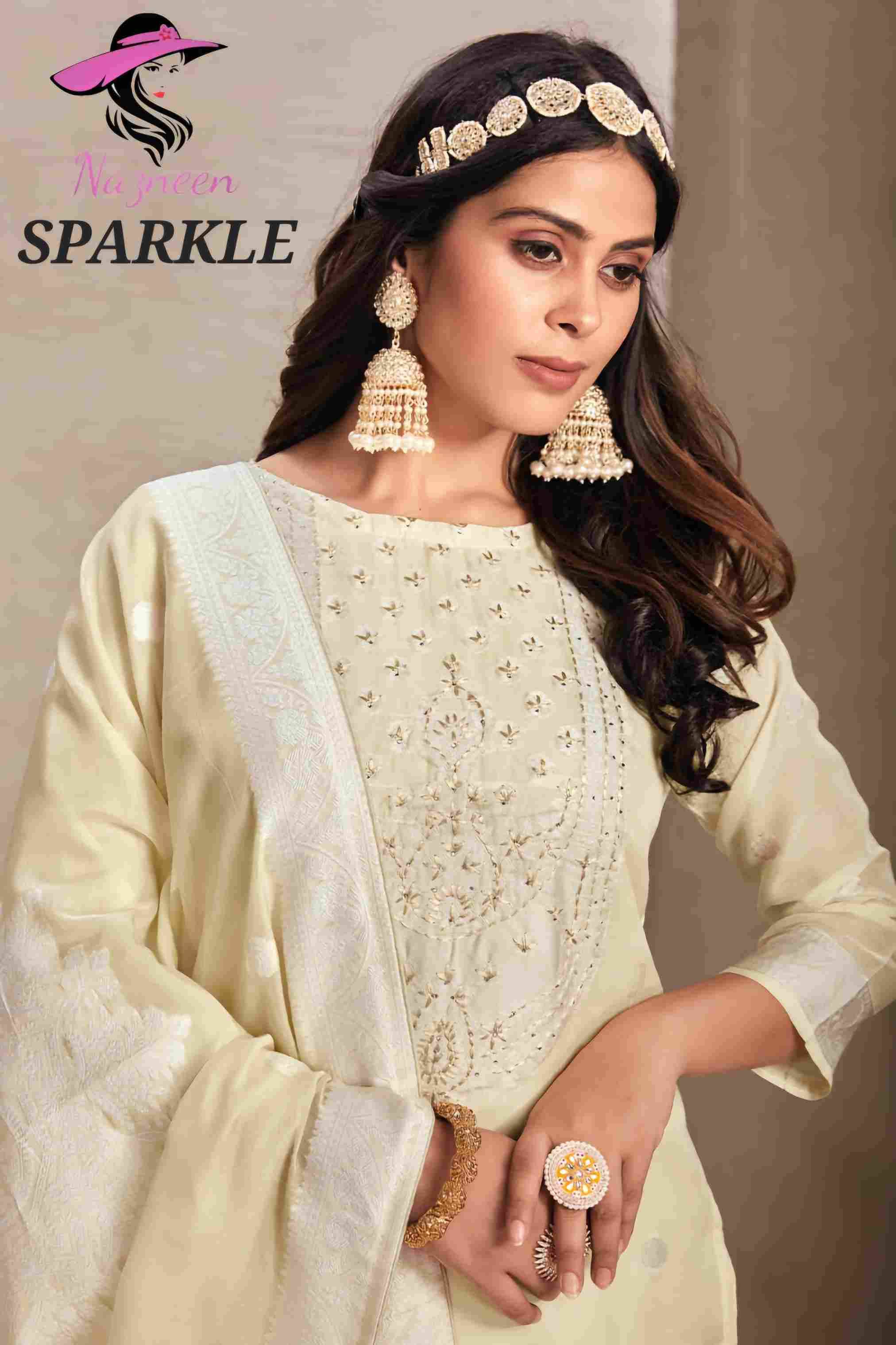 Sparkle By Nazneen 1757 To 1762 Series Beautiful Festive Suits Colorful Stylish Fancy Casual Wear & Ethnic Wear Organza Jacquard Embroidery Dresses At Wholesale Price