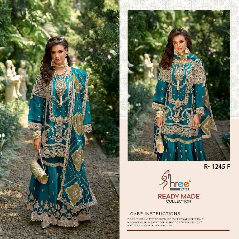 Shree Fabs Hit Design R-1245 Colours Vol-2 By Shree Fabs R-1245-E To R-1245-H Series Wholesale Designer Pakistani Suits Collection Beautiful Stylish Fancy Colorful Party Wear & Occasional Wear Organza With Embroidered Dresses At Wholesale Price