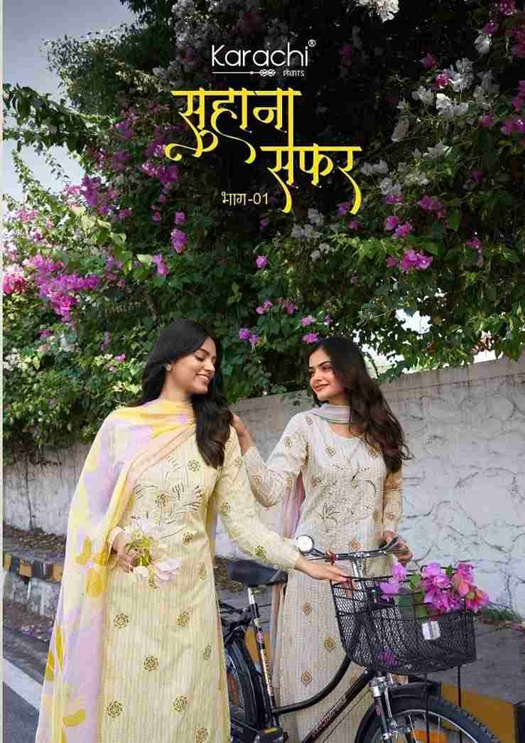Suhana Safar Vol-1 By Karachi Prints 1001 To 1006 Series Beautiful Festive Suits Colorful Stylish Fancy Casual Wear & Ethnic Wear Pure Cambric Print With Work Dresses At Wholesale Price