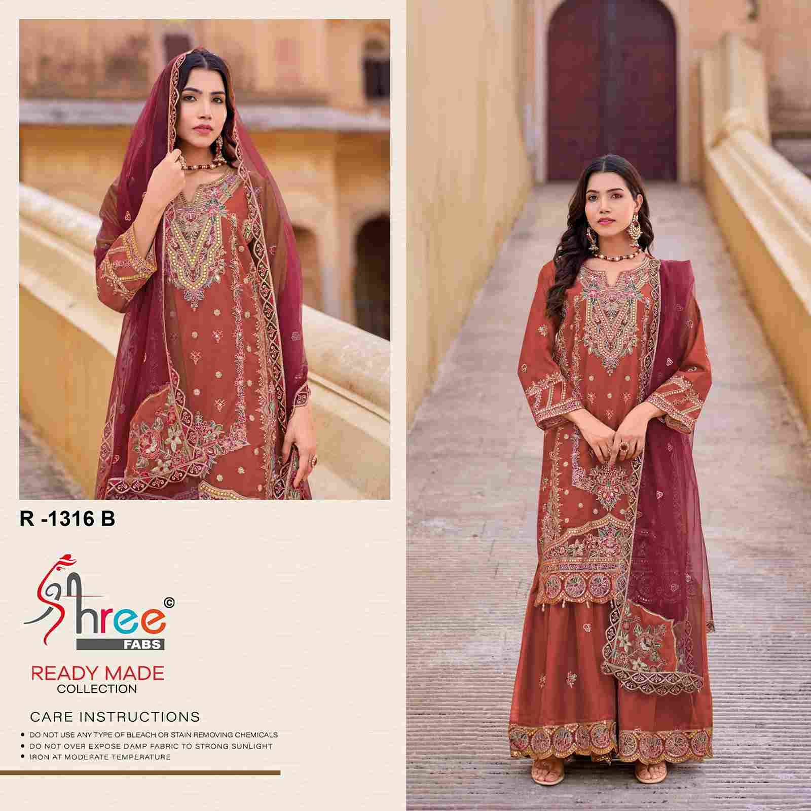 Shree Fabs Hit Design R-1316 Colours By Shree Fabs R-1316-A To R-1316-D Series Pakistani Suits Beautiful Fancy Colorful Stylish Party Wear & Occasional Wear Organza Embroidery Dresses At Wholesale Price