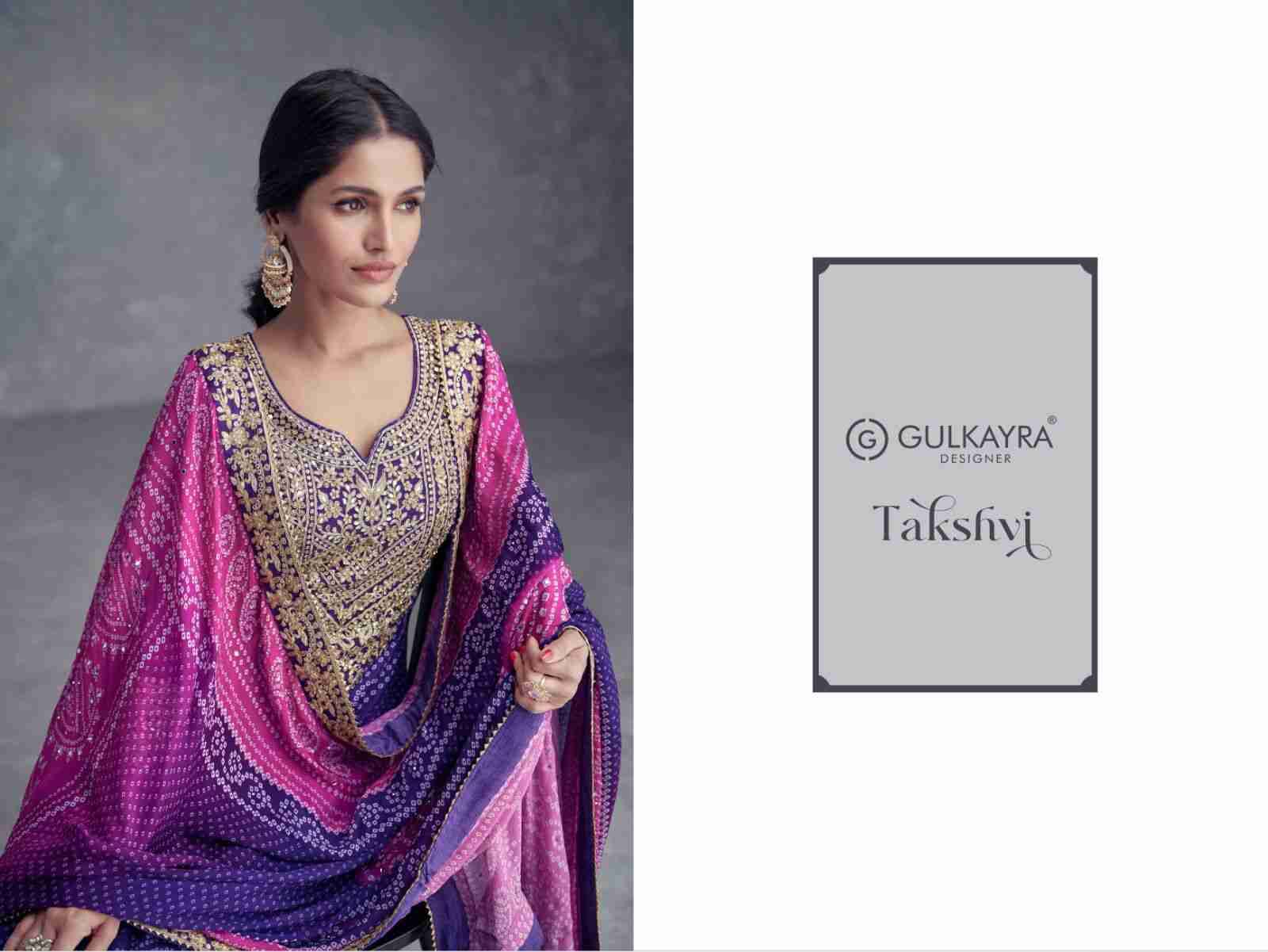 Takshvi By Gulkayra Designer 7429-A To 7429-B Series Beautiful Stylish Fancy Colorful Casual Wear & Ethnic Wear Collection Chinnon Dresses At Wholesale Price