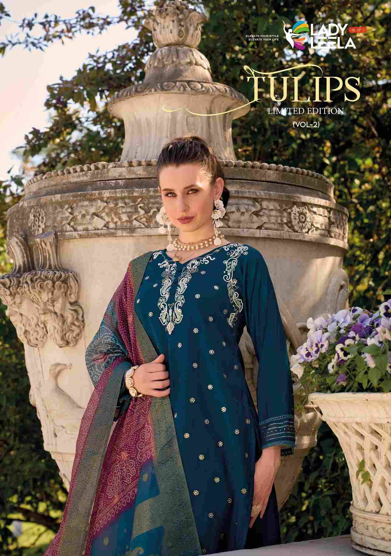 Tulips Vol-2 By Lady Leela 1281 To 1286 Series Beautiful Festive Suits Colorful Stylish Fancy Casual Wear & Ethnic Wear Viscose Silk Dresses At Wholesale Price