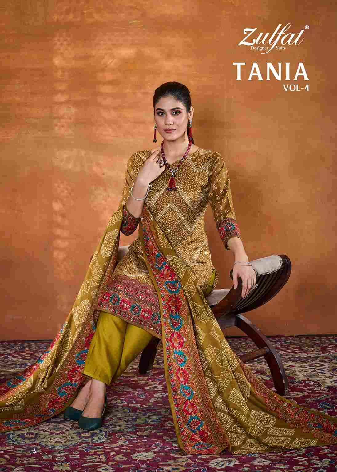 Tania Vol-4 By Zulfat 570-001 To 570-006 Series Beautiful Festive Suits Stylish Fancy Colorful Casual Wear & Ethnic Wear Pure Cotton Print Dresses At Wholesale Price