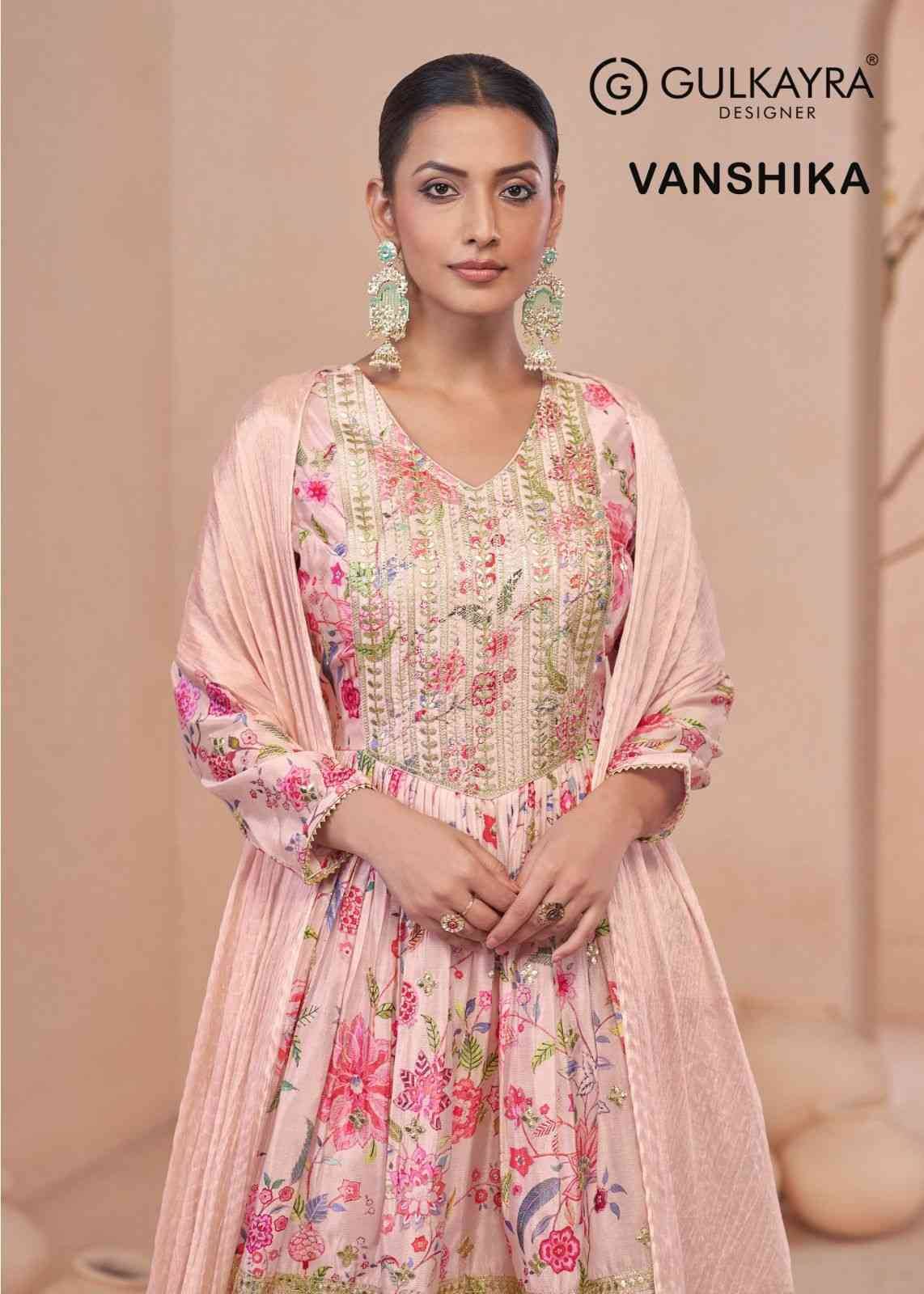 Vanshika By Gulkayra Designer 7472-A To 7472-D Series Beautiful Sharara Suits Colorful Stylish Fancy Casual Wear & Ethnic Wear Chinnon Dresses At Wholesale Price