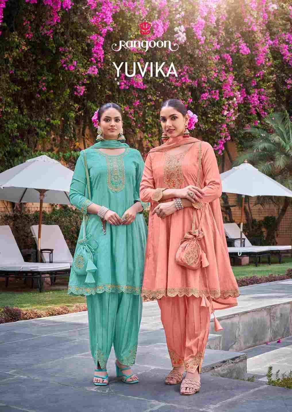 Yuvika By Rangoon 5111 To 5116 Series Beautiful Festive Suits Colorful Stylish Fancy Casual Wear & Ethnic Wear Viscose Embroidered Dresses At Wholesale Price