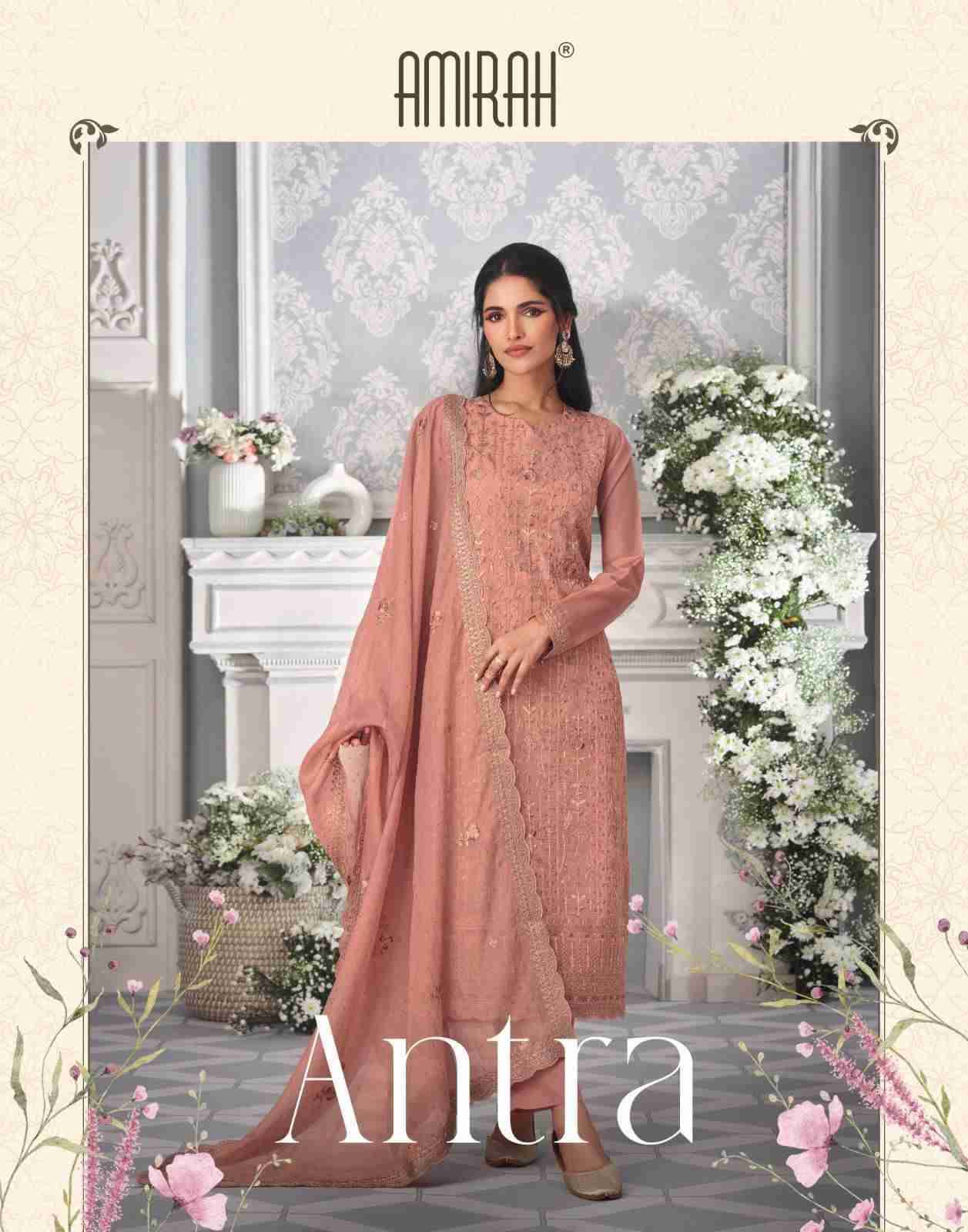 Antra By Amirah 17092 To 17096 Series Beautiful Stylish Festive Suits Fancy Colorful Casual Wear & Ethnic Wear & Ready To Wear Organza Silk Dresses At Wholesale Price